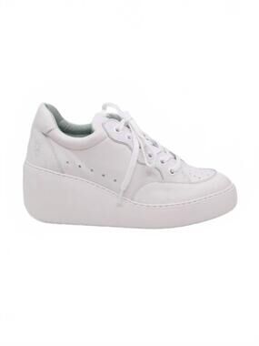 NEW FLY LONDON women's derk platform wedge sneaker in white